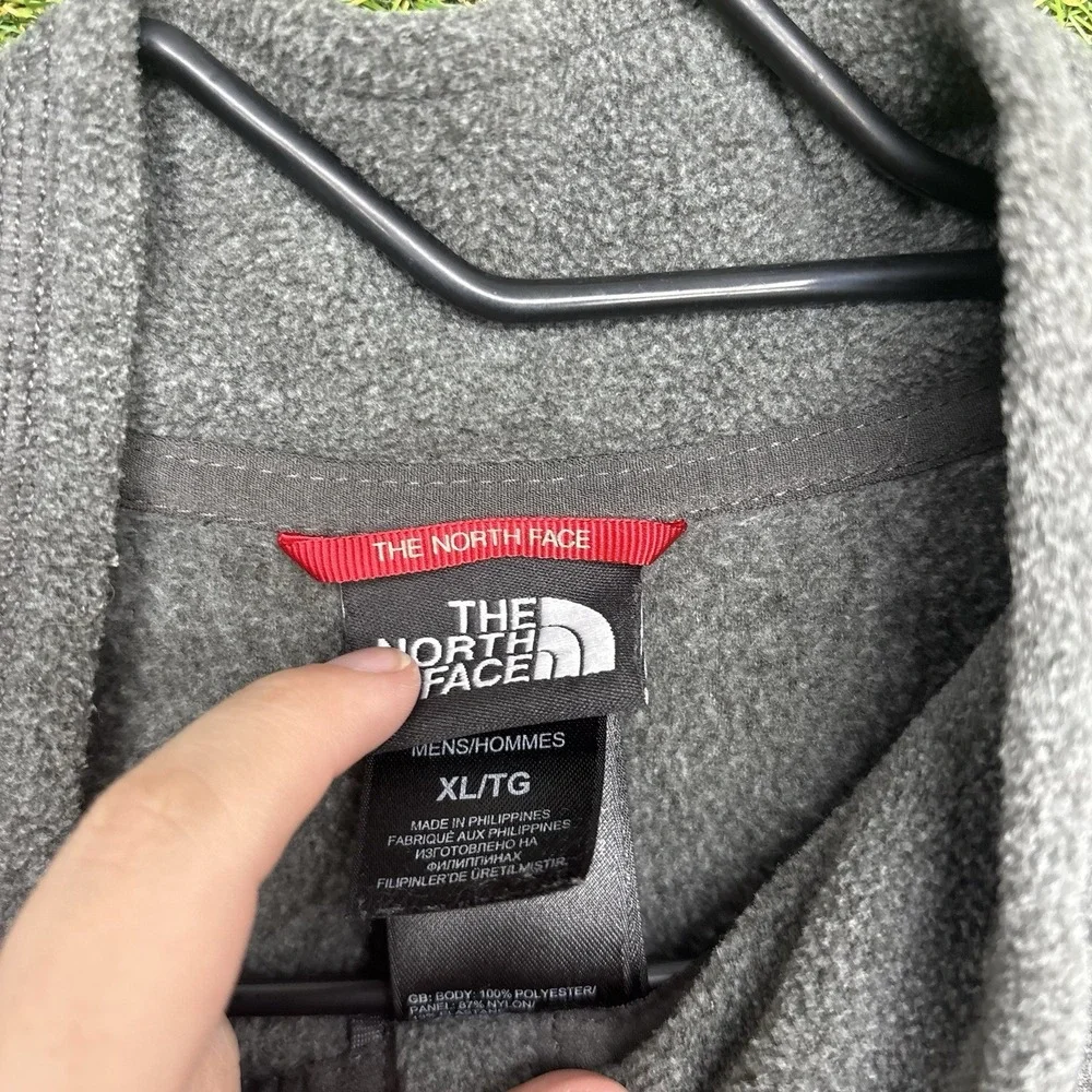 NORTH FACE Polartec 1/2 Zip Fleece Jacket Mens XL Pullover Grey Hiking Outdoor